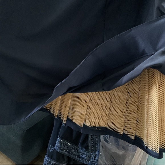 🐘 Embroidered Georgette Lehenga in Navy Blue - Picture 9 of 16